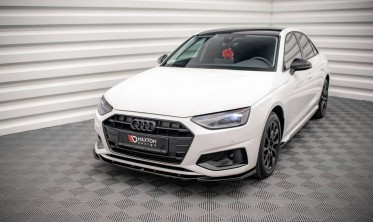 Нижний диффузор на передний бампер Audi A4 B9 рестайл вер. 2 фото