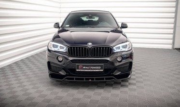 Тюнінговий дифузор на передній бампер BMW X6 F16 M-pack версія 2 фото