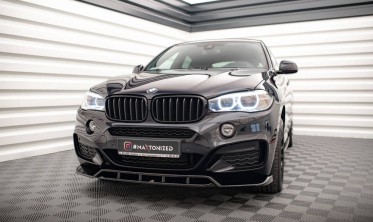 Тюнінговий дифузор на передній бампер BMW X6 F16 M-pack версія 2 фото