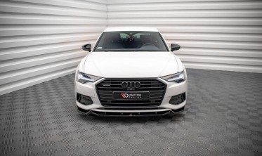 Нижній дифузор на передній бампер Audi A6 C8 вер. 2 фото