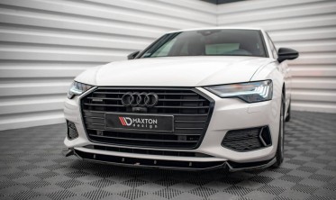 Нижній дифузор на передній бампер Audi A6 C8 вер. 2 фото