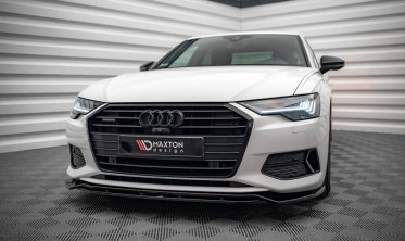 Передняя тюнинг накладка на бампер Audi A6 C8 вер. 3 фото