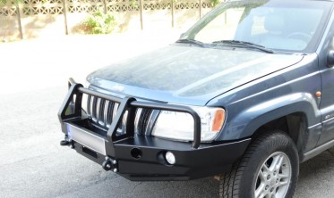 Кенгурятник до силового бампера Jeep Grand Cherokee WJ (1999-2004) фото