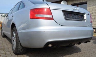 Дифузор на задній бампер Audi A6 C6 в стилі RS6 фото
