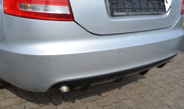 Дифузор на задній бампер Audi A6 C6 в стилі RS6 фото