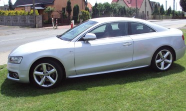 Листва на пороги Audi A5 Coupe в стиле S-line фото