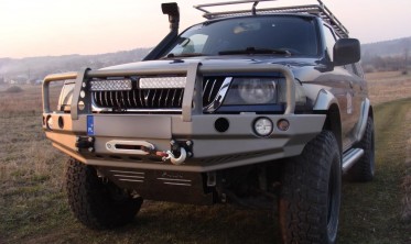 Захисна силова дуга переднього бампера Mitsubishi Pajero Sport (1996-2000) фото
