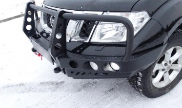 Кенгурятник до силового бампера NISSAN Navara D40 (2010-2014) фото