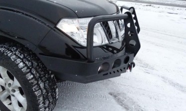 Кенгурятник до силового бампера NISSAN Navara D40 (2010-2014) фото