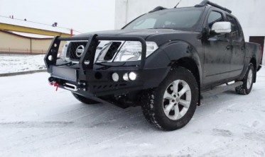Кенгурятник до силового бампера NISSAN Navara D40 (2010-2014) фото