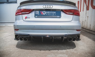 Дифузор заднього бампера Audi S3 седан 8V рестайл фото