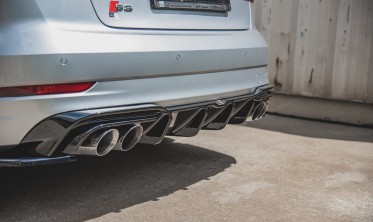 Дифузор заднього бампера Audi S3 седан 8V рестайл фото