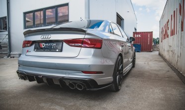 Дифузор заднього бампера Audi S3 седан 8V рестайл фото
