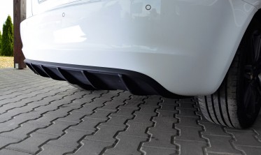 Диффузор заднего бампера Audi A3 8P Sportback в стиле RS3 фото