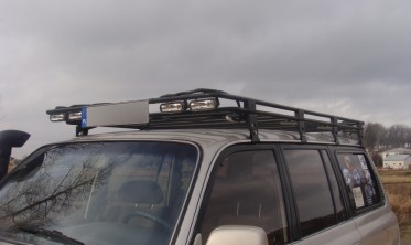 Багажник на дах із сіткою Toyota Land Cruiser J80 фото