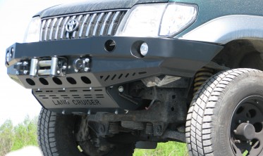 Силовой передний бампер Toyota Land Cruiser Prado J90,95 (дизайн 2)  фото