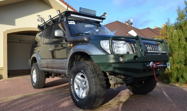 Защитная дуга для силового бампера Toyota Land Cruiser Prado J90, 95 дизайн 2 фото