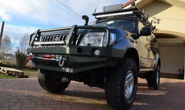 Защитная дуга для силового бампера Toyota Land Cruiser Prado J90, 95 дизайн 2 фото