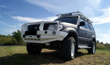 Защитная дуга для силового бампера Toyota Land Cruiser Prado J90, 95 дизайн 2 фото