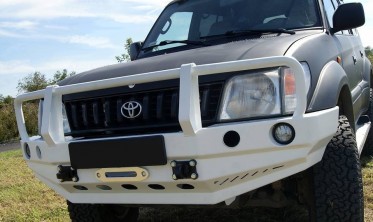 Защитная дуга для силового бампера Toyota Land Cruiser Prado J90, 95 дизайн 2 фото
