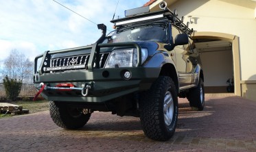 Защитная дуга для силового бампера Toyota Land Cruiser Prado J90, 95 дизайн 2 фото