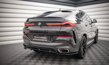 Тюнинговый диффузор заднего бампера BMW X6 G06 M-пакет вер. 2 фото