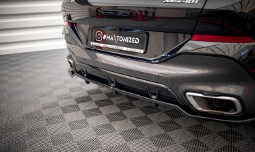 Тюнинговый диффузор заднего бампера BMW X6 G06 M-пакет вер. 2 фото