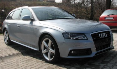 Накладки на пороги (листва) Audi A4 B8 стиль S-line фото