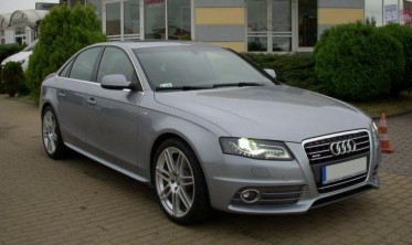 Накладки на пороги (листва) Audi A4 B8 стиль S-line фото