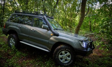 Багажник на дах із сіткою Toyota Land Cruiser J100, 105 фото