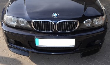 Накладки переднего бампера BMW E46 М-пакет в стиле CSL фото