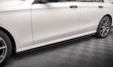 Накладки (листвы) на боковые пороги Mercedes E W213 рестайл AMG-Line фото