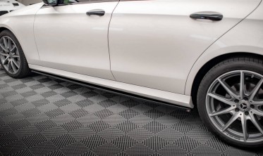 Накладки (листвы) на боковые пороги Mercedes E W213 рестайл AMG-Line фото