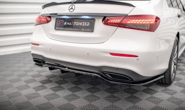 Тюнинговая накладка на задний бампер Mercedes E W213 рестайл AMG-Line фото
