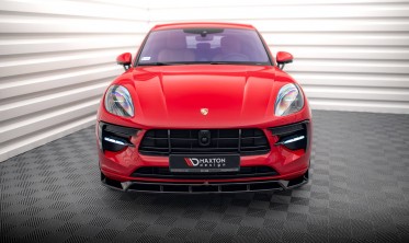 Нижний диффузор на передний бампер Porsche Macan Mk1 послерестайл фото