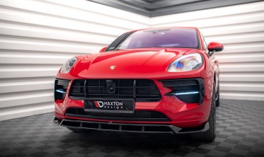 Нижний диффузор на передний бампер Porsche Macan Mk1 послерестайл фото