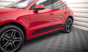 Тюнинговые накладки (листвы) на пороги Porsche Macan Mk1  фото
