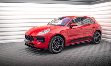 Тюнинговые накладки (листвы) на пороги Porsche Macan Mk1  фото