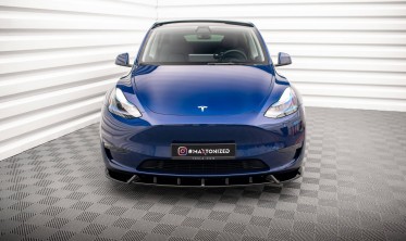 Тюнинговая накладка на передний бампер для Tesla Model Y вер. 1 фото