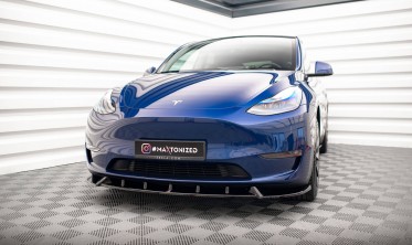Тюнинговая накладка на передний бампер для Tesla Model Y вер. 1 фото