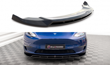 Передний диффузор на бампер от Maxton design для Tesla Model Y вер. 2 фото