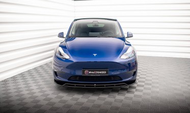 Передний диффузор на бампер от Maxton design для Tesla Model Y вер. 2 фото