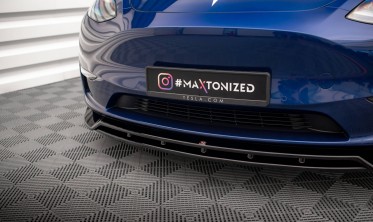 Передний диффузор на бампер от Maxton design для Tesla Model Y вер. 2 фото