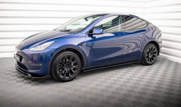 Бічні лістви (дифузори) на пороги Tesla Model Y вер. 2 фото