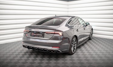 Центральний дифузор на задній бампер Street Pro Audi S5 Coupe/Sportback F5 фото