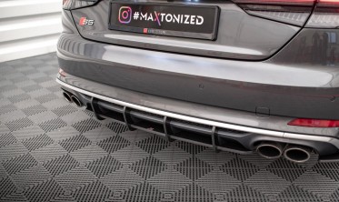 Центральний дифузор на задній бампер Street Pro Audi S5 Coupe/Sportback F5 фото