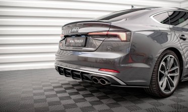 Центральний дифузор на задній бампер Street Pro Audi S5 Coupe/Sportback F5 фото