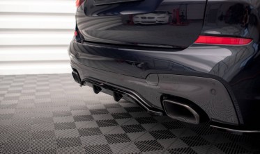 Тюнинговая накладка (диффузор) на задний бампер BMW X3 G01 M40i / M40d фото