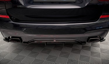 Тюнинговая накладка (диффузор) на задний бампер BMW X3 G01 M40i / M40d фото