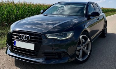 Спойлер переднего бампера Audi A6 C7 дорестайл фото
